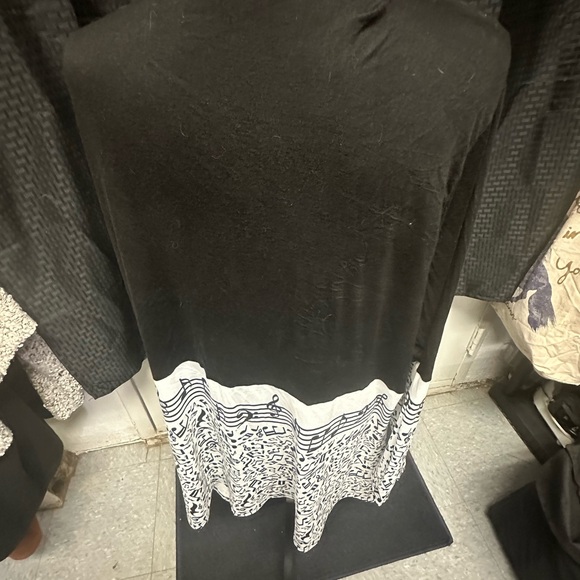 Plus Size Colorblock Musical Notes Print Cardigan - Black - Picture 6 of 9